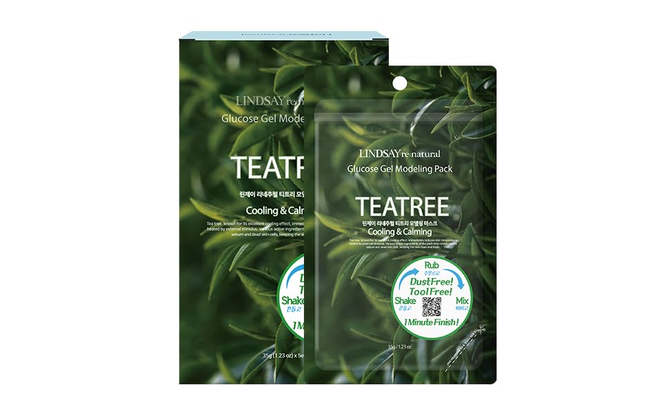 LINDSAY re:natural Teatree Modeling Mask 35g*5ea
