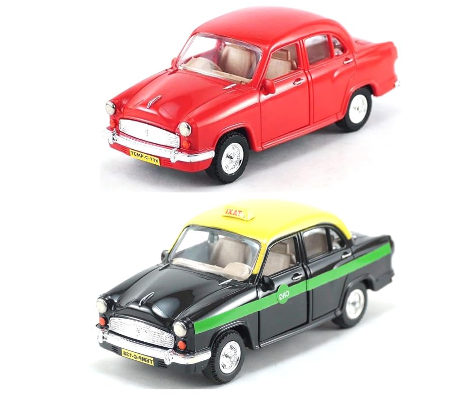 Tzoo Technology and You Pull Back Action Ambassador Taxi & Ambassador Car Toy Vehicle Combo Set | Scaled Model Vehicle Toys for Kids Age 3+ Years - Multicolor (Pack of 2) (B0DFTTB67W) Amazon Price History, Amazon Price Tracker