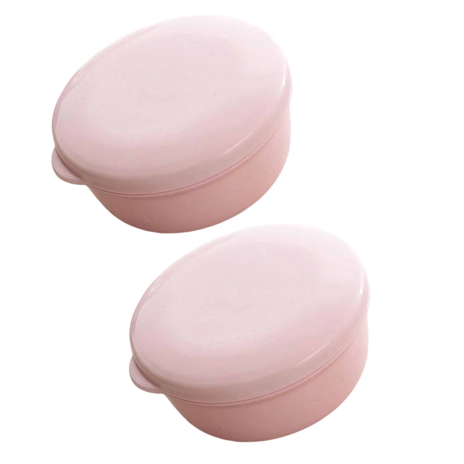 Of 2 Modern Soap Dishes for Shower Countertop and Travel Use Space Saving Secure Lid Container for Outdoor Dry Container
