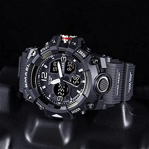 FANMIS Men's Analog Digital Sports Watch with Large Face and Multifunctionality