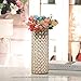 VINCIGANT Gold Crystal Cylinder Flower Vase for Christmas Wedding Holiday Table Centerpieces
