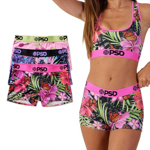 PSD Women's Animal Print Boy Shorts - Full Coverage Women's Underwear - Comfortable Stretch Panties for Women