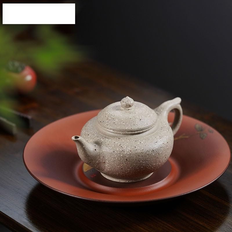 Teiere Teiera in Argilla Viola da 180 ml Teiera Fatta a Mano Minerale Grezzo Sabbia Grossa Giada Bianca Segmento Fango Bollitore tè Zisha Cinese Teiere Caffettiera Teiera