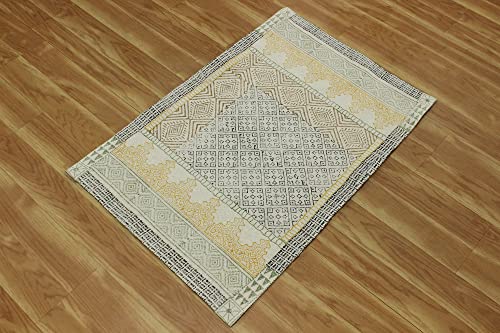Tapis de couloir en coton tissé à plat main au design bohème chic - 5
