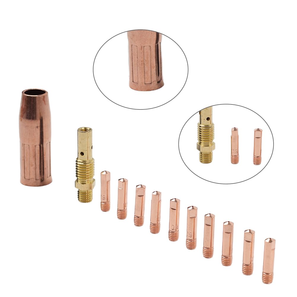 CNxinn10 12Pcs Welding Flux Nozzle Tips Torch Copper 140HD 175HD 100 100HD