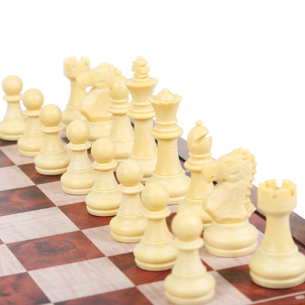 Gioco da Tavolo con venature del Legno Imitazione, strategia Deluxe, Set Viaggio, for Principianti, Bambini Adulti
