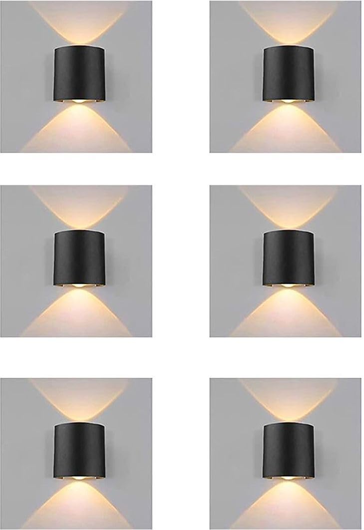 updown Light 1+1 Warm White Water Proof Post Light Outdoor Lamp (Black) Pack of-6-picture-23