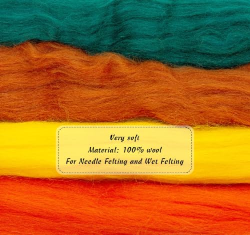 Image of 20 Colors Wool Roving 10g per, 7.05oz Total Needle FeltingWool DIY Craft