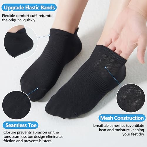 Image of Corlap Ankle Socks Women /Men 8-12Pairs Low Cut No Show Thin With Heel Tab | Ladies White Low Rise Short Summer Athletic Running Workout Sneaker Yoga Pilates Footies Lightweight Socks 7-9 9-11