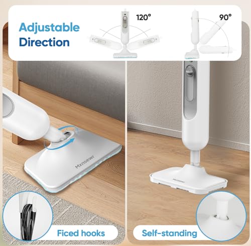 Image of Steam Mop All-in-one Multi-Functional Powerful Steam Cleaner, Handheld Detachable Floor Steamer with 2 Steam Level, 380ML Water Tank & 23FT Power Cord for Whole Home Use