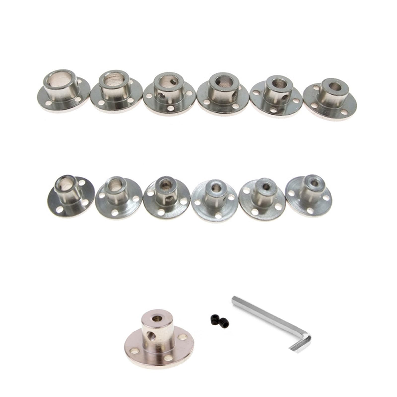 Giunti di accoppiamento a Flangia Connettore accoppiatore Albero Guida Motore 1PC 3mm ~ 14mm con Chiave(8mm)