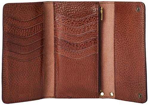 Vanquish VNQ-41980 VNQ-41980BR Antique Cowhide Long Bill Wallet Brown - Image 5