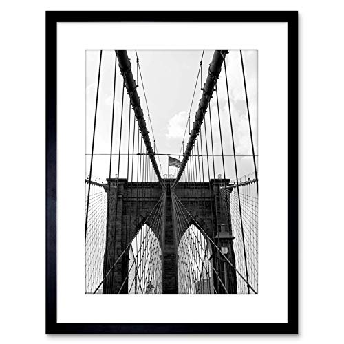 Wee Blue Coo Photo Brooklyn Bridge Gates NYC USA New York Framed Wall Art Print