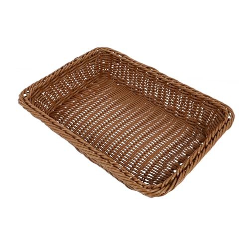 COLLBATH 1 Pc Cesta de almacenamiento cestas bol canasta de frutas con cubierta de red plegable cesta almacenaje cestos almacenaje canasta de postres Cesta de exhibición el plastico Brown