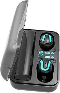 UKCOCO 1 Par De Fones De Ouvido Sem Fio Fones De Ouvido Over-Ear Fones De Ouvido LED Fones De Ouvido LED Display Digital Fones De Ouvido Fones De Ouvido Tampões Intra-Auriculares Preto