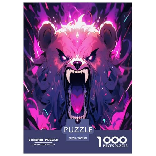 Puzzle de 1000 piezas Angry Oso, el regalo de cumpleaños ideal para amantes de los retos