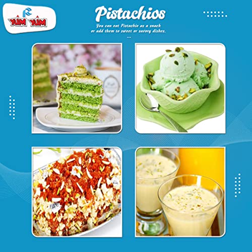 Image of YUM YUM Premium California Roasted & Salted Jumbo Size Pistachios Nut 500g Family Value Pack of 2 (250g Each)| Pista Dry Fruit | Super Crunchy & Delicious Healthy Nuts | Gluten Free & Low-Calorie