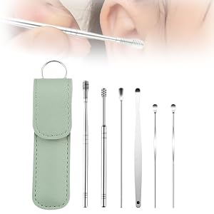 Ear Cleaner Ear Cleaning Tool Set Ear Cleaning Kit Portable Spiral Earwax Cleaner Tool Set Green