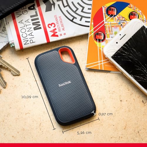 SSD NVMe portátil SanDisk Extreme de 500 GB USB-C disco duro sólido externo resistente al agua 6