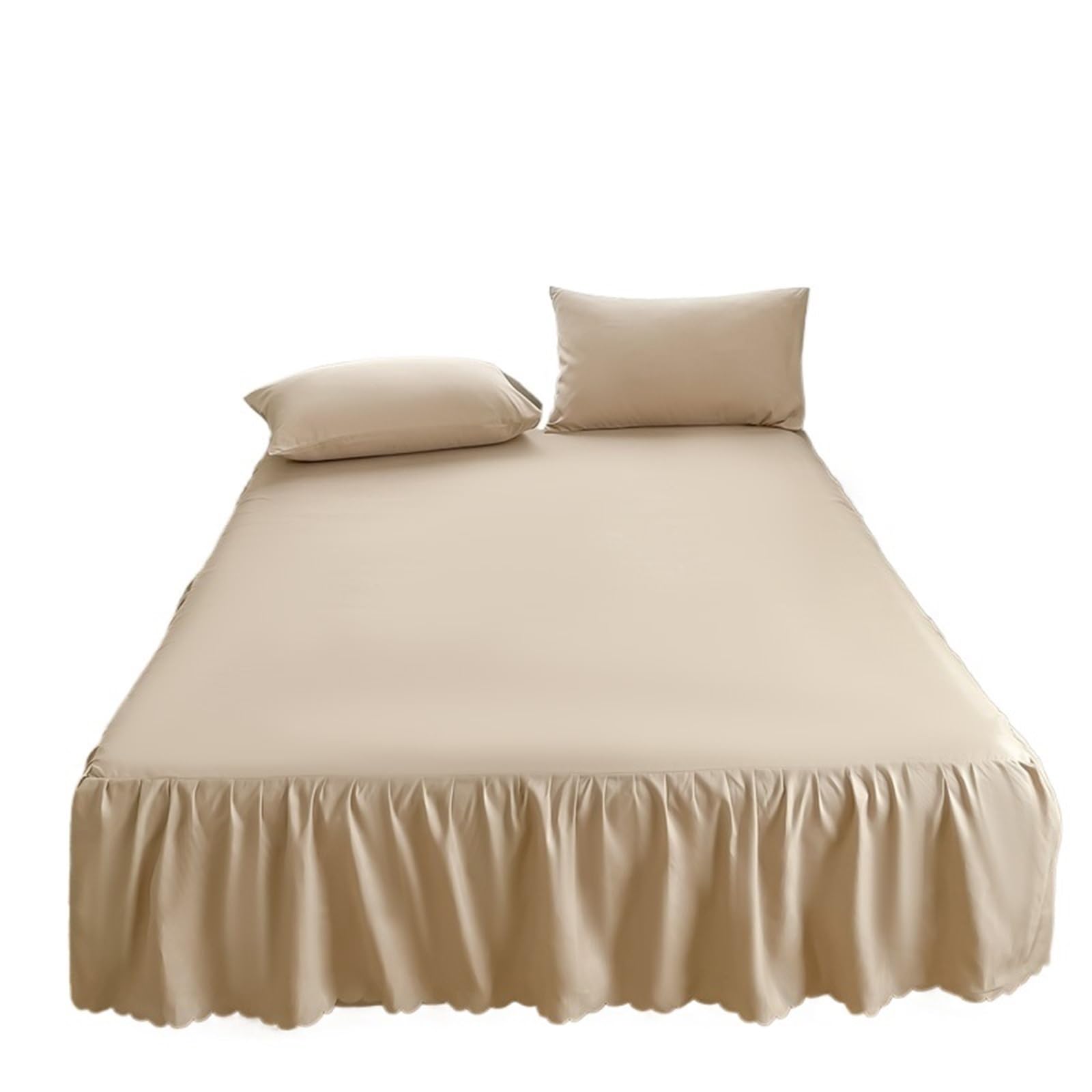 EJvkrbtx Ruffle Wrap Bedspread Bed Skirt Set With Pillowcase 3pcs Multiple Sizes(2,120x200cmx30cm 3pcs)
