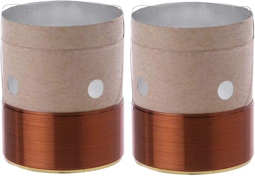 Bass Voice Coil 25.5MM Bass Woofer Voice Coil Wire Two-Layer White Aluminum Repair Part 2PCS Metal