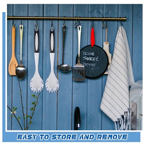Image of Hsei 20 Pcs Kitchen Scrub Dish Brush Bulk, Black