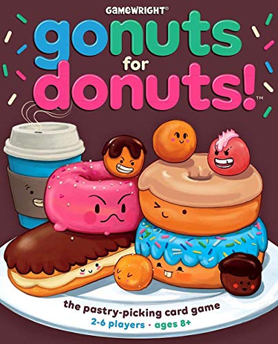 Gamewright , Go Nuts for Donuts, Board Game, Ages 8+, 2-6 Players, 20 Minutes Playing Time