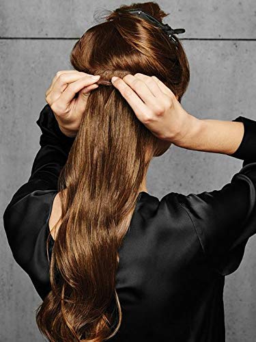 Miniatura 3 de 18.0in ondulado 3 piezas clip en el kit de extensión color R6 oscuro chocolate  Hairdo postizos Tru2Life calor sintético ondulado, hierro plano