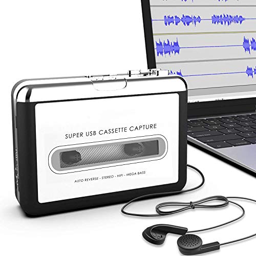 USB Cassette Capture MP3 Player (Silver, Black)