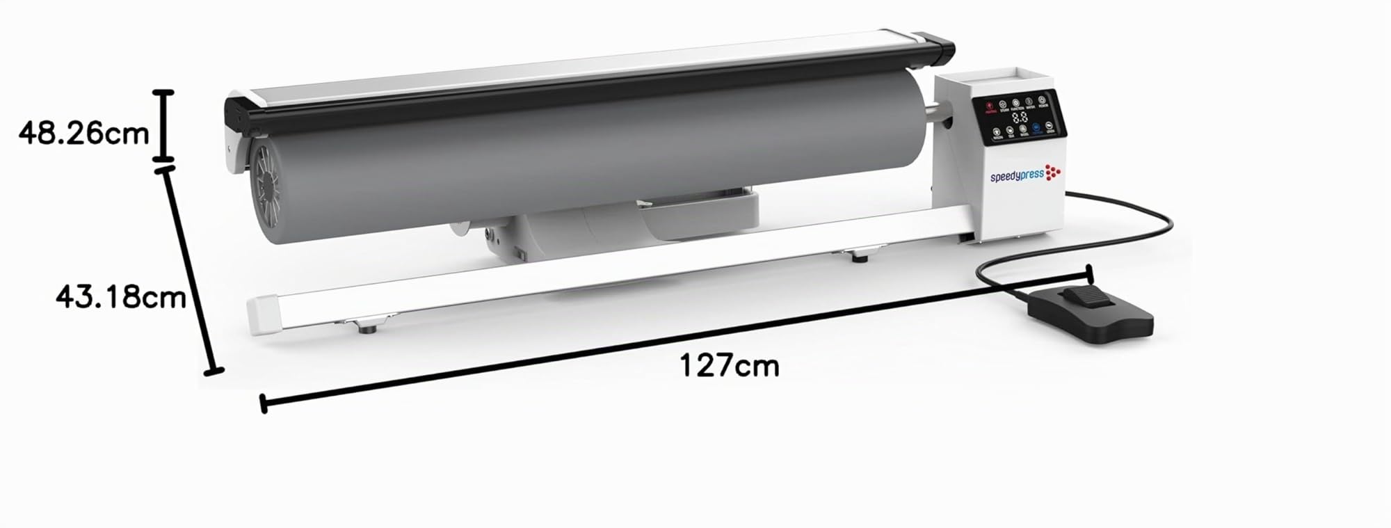 Speedypress Rodillo de Vapor de Hierro Giratorio Prensa de Planchado R02036, 91,5 cm, para Ropa, Cortinas, Sábanas, Manteles