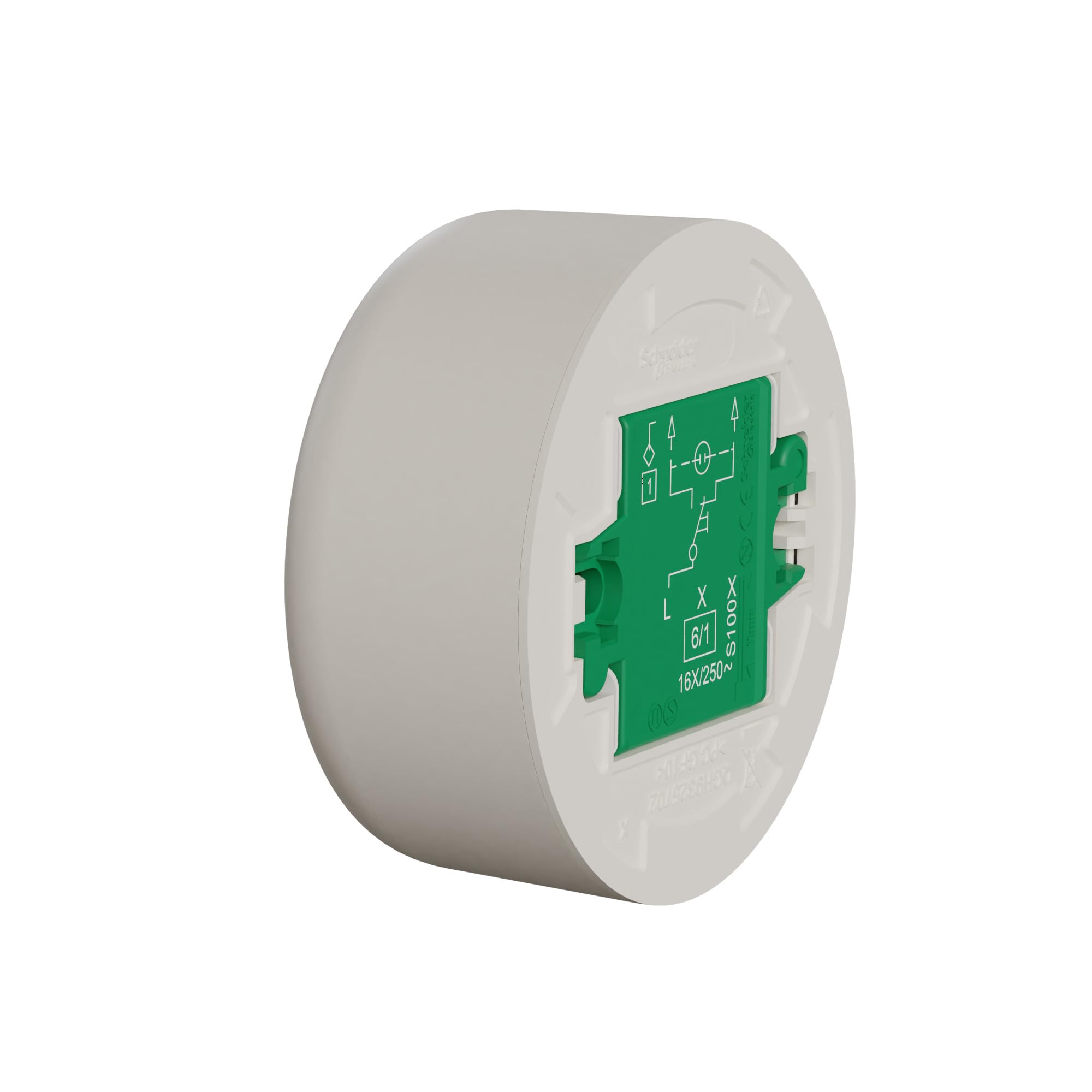 Schneider Electric ELSO WDE015821 Renova 16 AX Interrupteur universel pour pièces humides Montage en saillie Blanc Rond 250 V AC