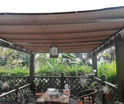 Auvent d'extérieur marron 6x6 m pour ombrager la table de terrasse