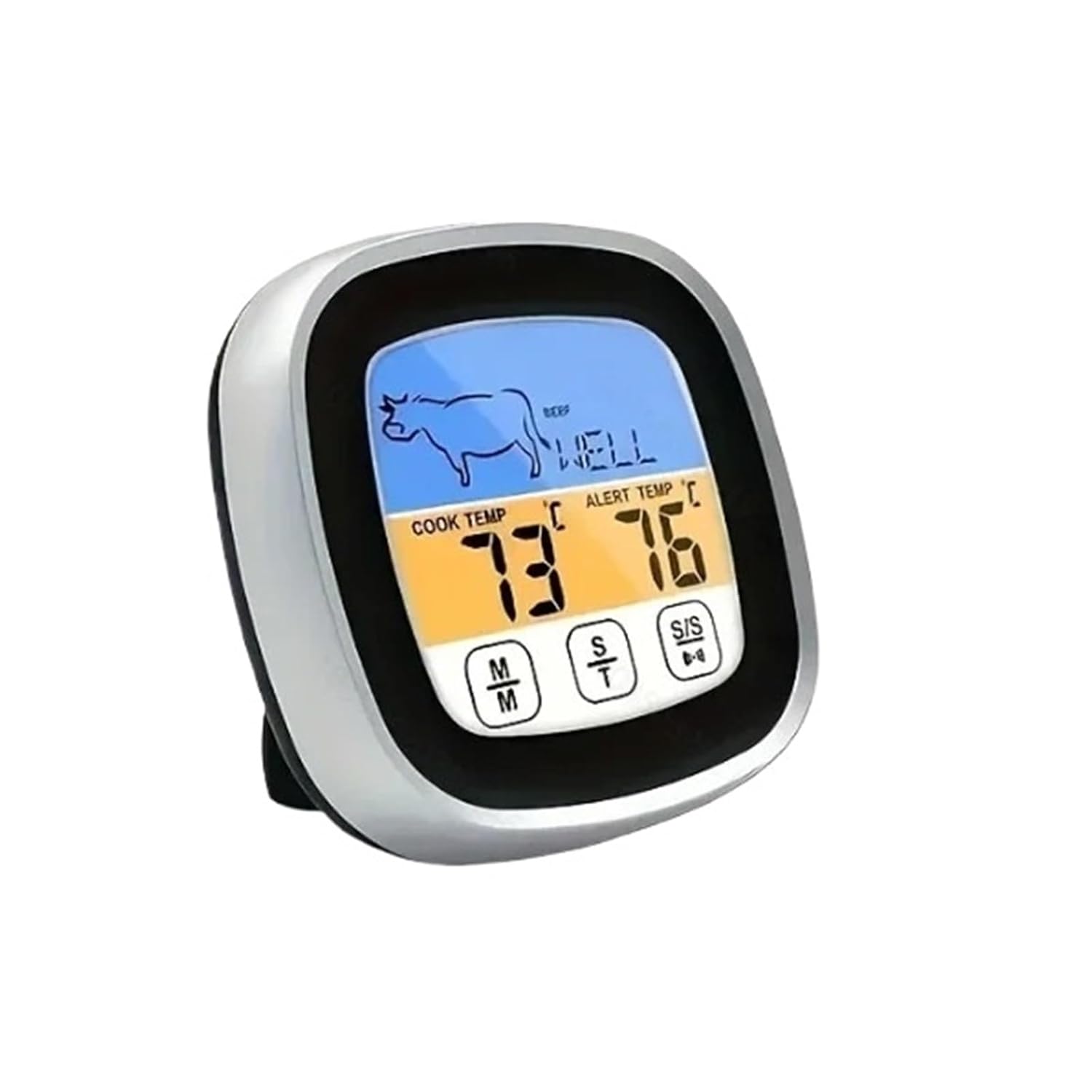 1pc Digital Meat Thermometer with Dual Monitors and Large Touch Screen, Ideal for Family and Professional Kitchens.