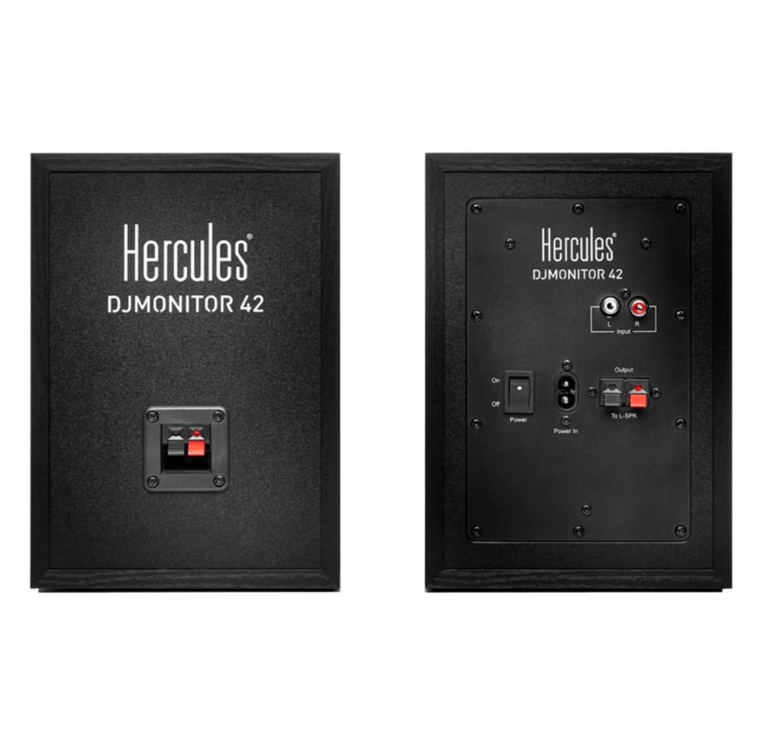 Hercules DJ Monitor 42 Monitor-Boxen + keepdrum Stereo-Kopfhörer