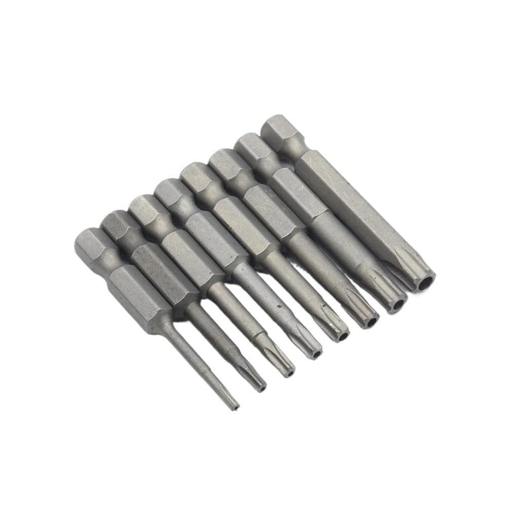 Ruxyoie 8Pcs-Package 8Pcs Pentalobe Star Bit Set 1/4'' Hex Shank 25Mm Magnetic Screwdriver