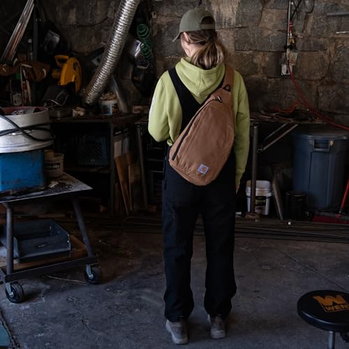 Image of Carhartt Durable Sling Bag, Crossbody Backpack with Side Release Buckle, Tablet Sleeve and Adjustable Strap, Seabrook