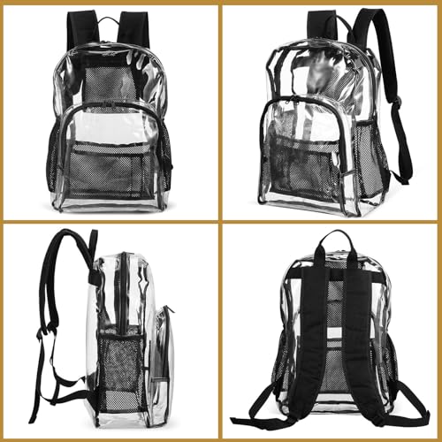 Mochila transparente con compartimentos para organizar el colegio 3