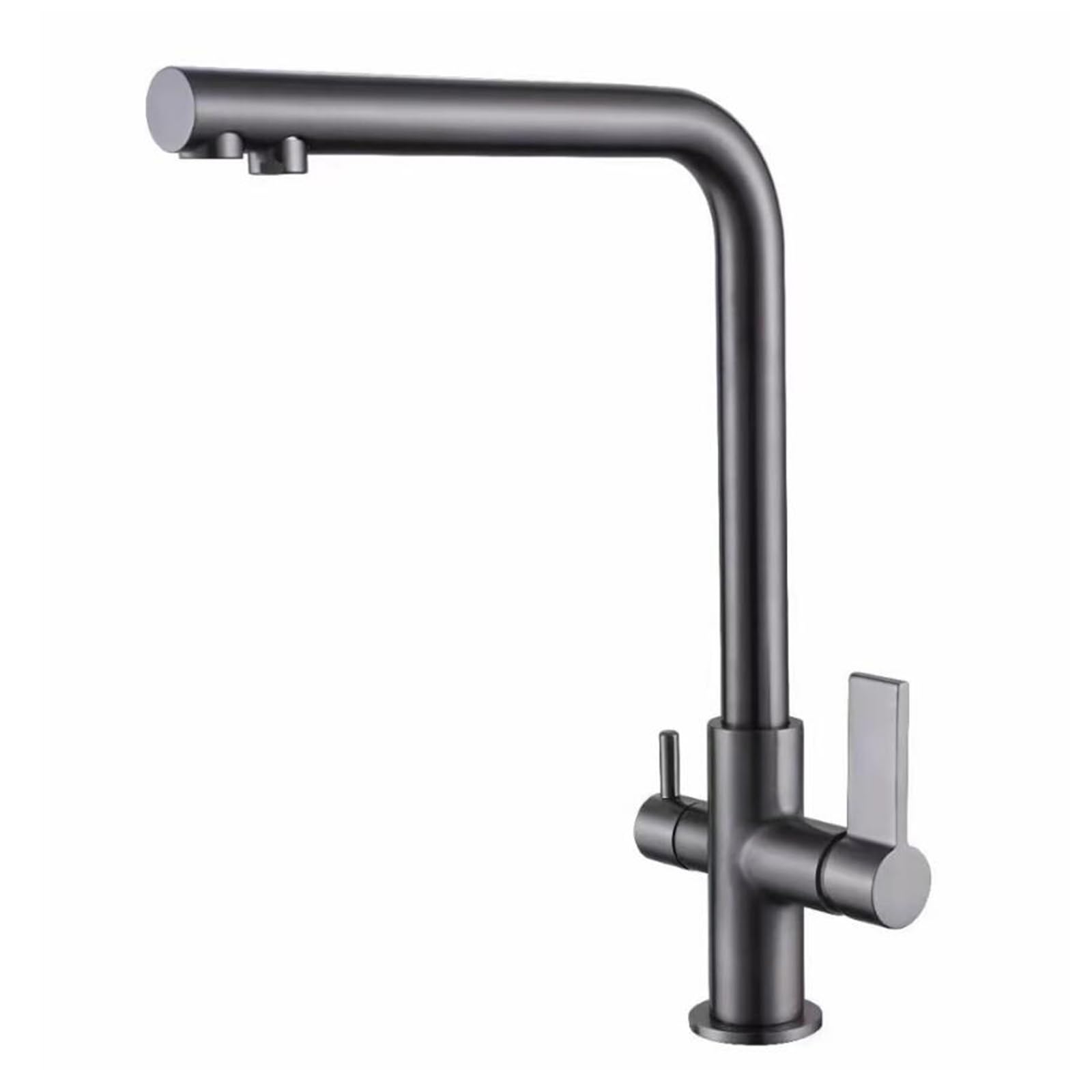 Aycdl Grey Kitchen Faucet 3 Way Swivel Brass Sink Faucet Water Filter Faucet