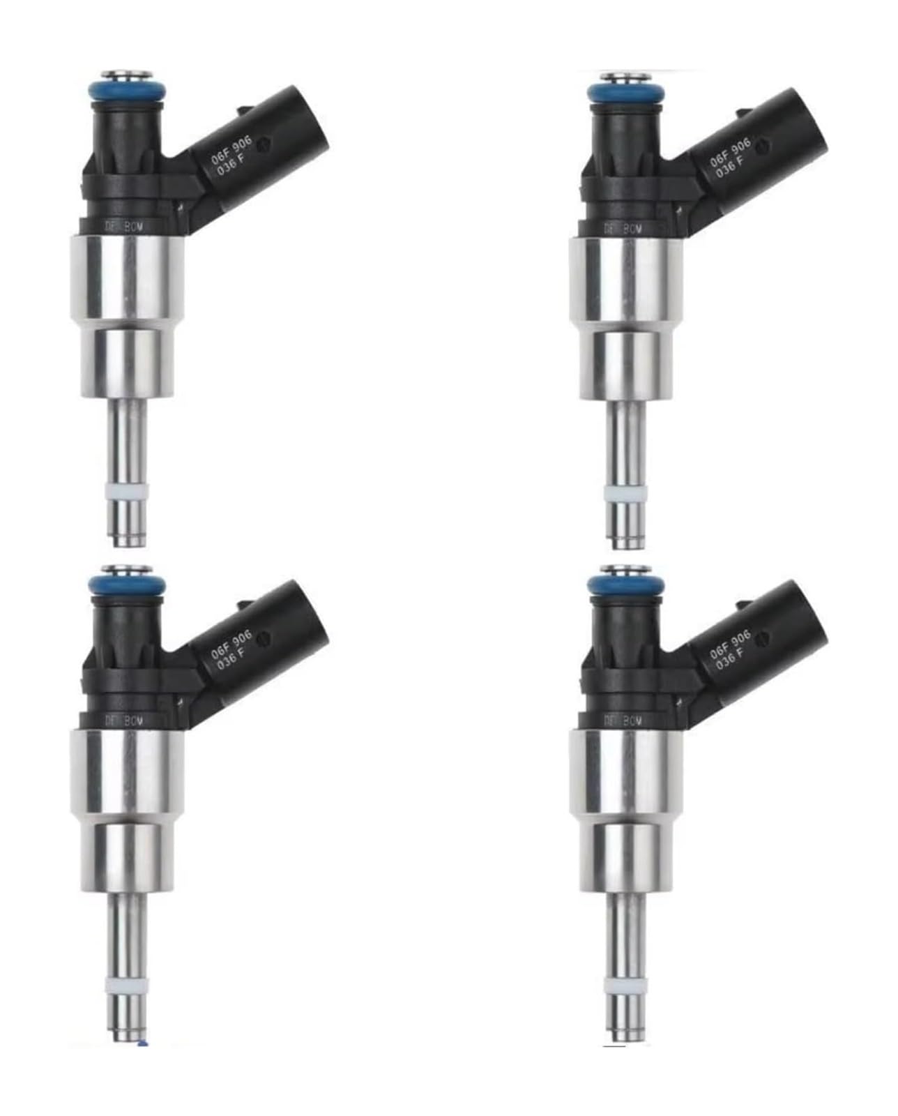 Wekpopmevl One Color Oil Petrol Fuel Injector Nozzle For Vw For Passat 2.0T Fsi Fuel Injecti Car Accessories Injector 06F906036f 06F906036a 0261500020 Exhaust(4Pcs)