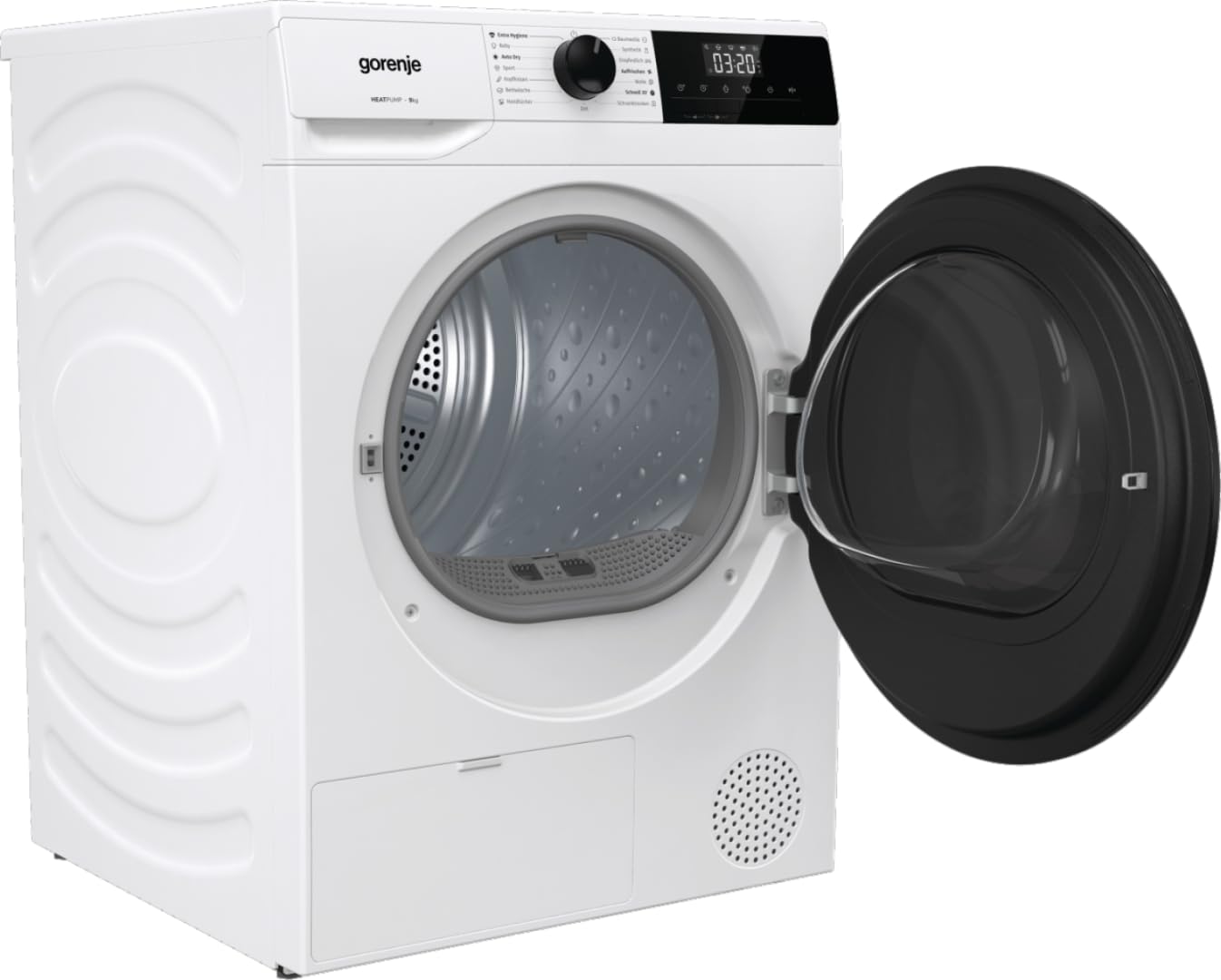 Gorenje DHNA92/DE 9kg Wärmepumpentrockner, 59,5 cm breit, 15 Programme, Knitterschutz, LED Display, Kindersicherung, Feuchtesensor, weiß