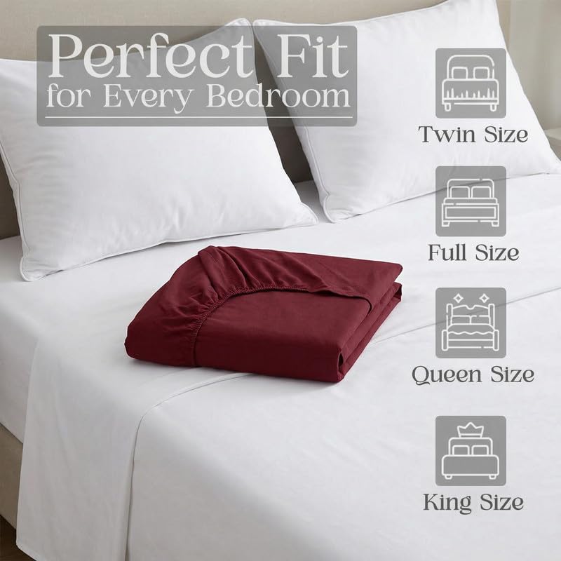 Image of Utopia Bedding Waterproof Mattress Protector King Size, Cotton Terry Bed Cover, Breathable Mattress Cover & Bed Protector for Double Bed, Elastic Fitted Waterproof Mattress Cover, 198 x 183 cm