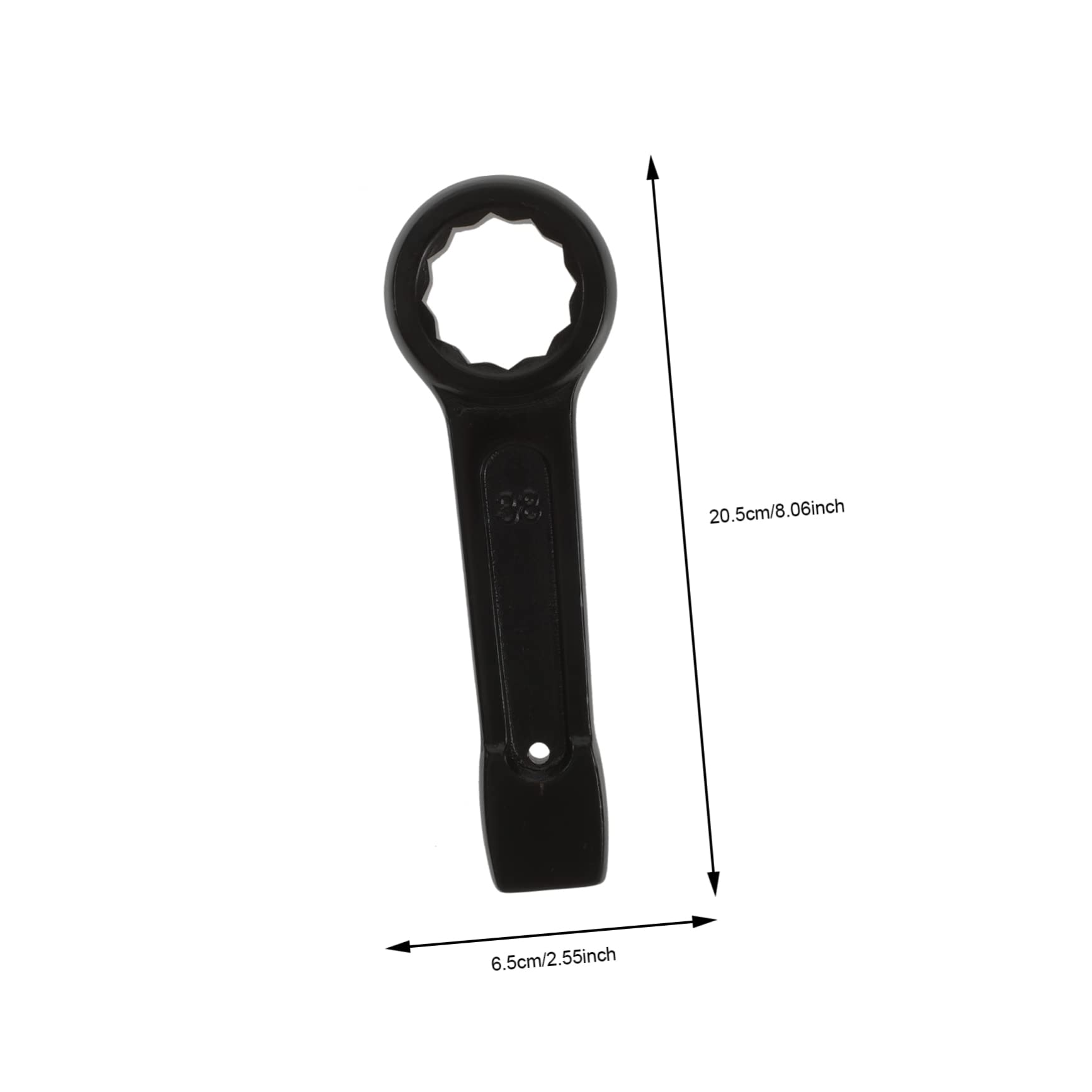Veemoon Clé à Cliquet Offset de 38mm en Acier Noir pour Maintenance