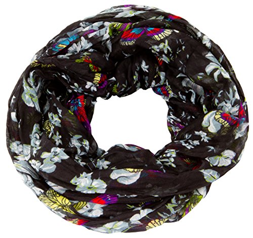 Ava Mia Loop - Bufanda con flores y lunares, 80 x 170 cm
