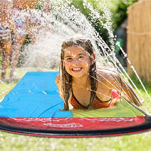 Escorregadores de água para crianças e adultos, 480 x 140 cm, escorregador aquático infantil com 2 a