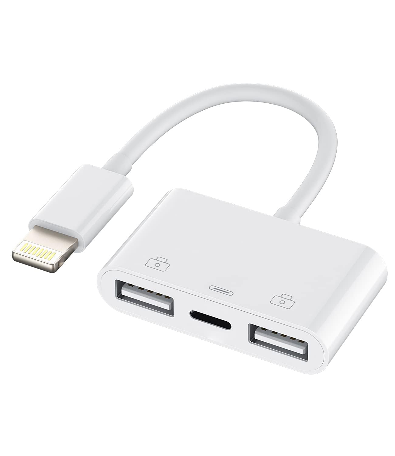 Adattatore Lightning USB 3.0 Per Apple iPhone iPad (3 in 1) Ricarica Cavo OTG Da Camera Chiavetta Lettore Schede Tastiera Telefono Reader Card Jack Chiavette Fotocamera Memoria Mouse Trasferire ip