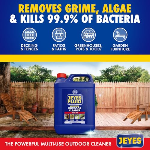 Jeyes Fluid Outdoor Cleaner (5 Litre). Multi Use Disinfectant Liquid - Kills 99.9% Bacteria, Patio Cleaner Fluid for Greenhouses, Paths, Pet Housing - Tackles Dirt, Rust & Limescale - Protects Family - Image 3