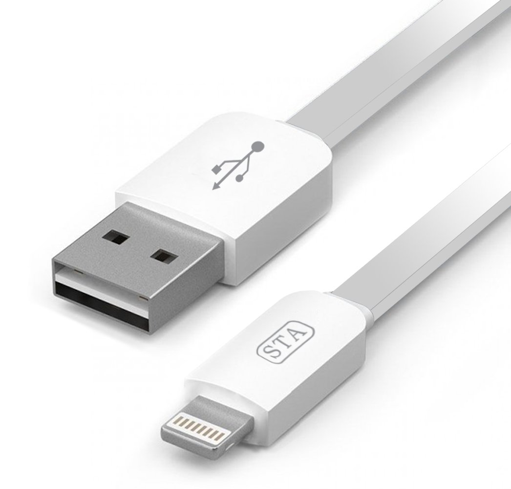 STA Rapid [ Apple MFI Certified ] 3.2ft / 1m 8 Pin Lightning to USB 2.4 Amp Fast Charging & Data Sync Flat Tangle Free Cable (B01MDM5VMT) Amazon Price History, Amazon Price Tracker