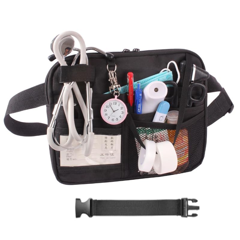 Sac banane pour infirmière BetterJonny avec multi-compartiments et sangle d'extension