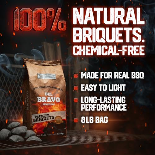Image of Premium Charcoal Briquettes | Long-Lasting | Natural | 9.9 lb