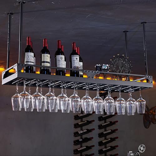 Étagère de rangement en métal noir réglable style industriel 120x35cm - 2